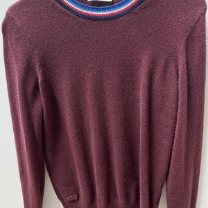 Lacoste Colorful Maroon Sweater